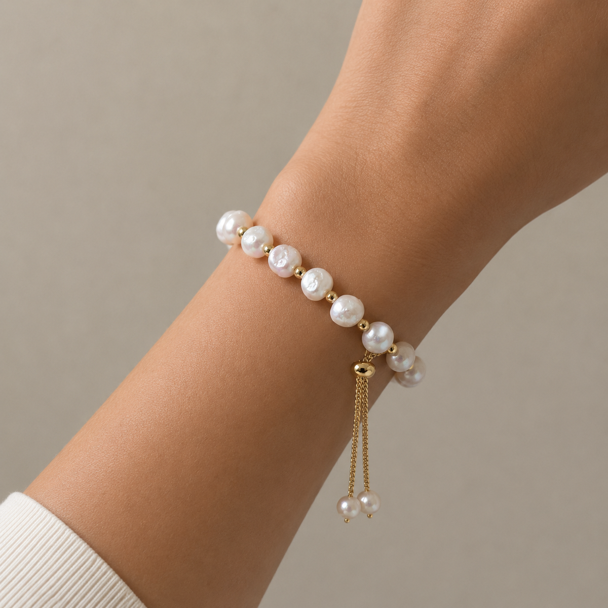 Gold-plated Freshwater Pearl Bracelet
