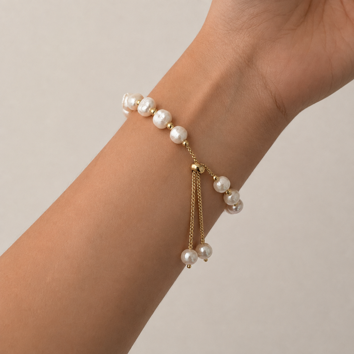 Gold-plated Freshwater Pearl Bracelet
